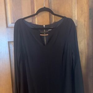 Elegant Vince Camuto Black Dress with Gold Accents